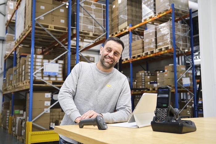 Sandor Sharif, Facility Manager at Fresco Farma in the warehouse